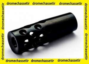 Frein de bouche avec trous tout autour , filetage 14x100, noir