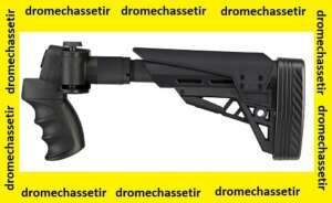 Crosse pliante retractable ATI avec poignée pistolet pour fusil mossberg 500, 590, Maverick 88, Winchester 1200 et 1300 et remington 870, couleur noir