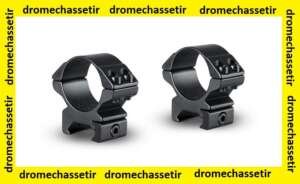 anneaux bas pour rail weaver 21mm de largeur, diametre 30mm, noir