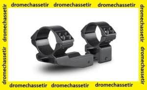 lot de 2 anneaux haut pour rail weaver en 21mm, avec de port de 5cm , diametre 30mm, noir