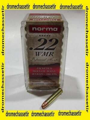 boite de 50 cartouches 22 WMR Norma Jacketed Hollow point 40 grains