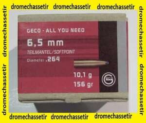 boite de 50 ogives GecoTeilmantel , cal 6,5mm (264), poids 156 grs
