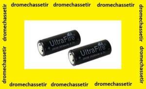 Pile 26650 rechargeable par lot de 2