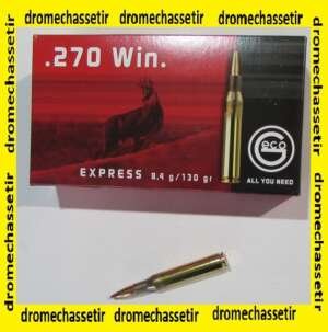 1 Boite de 20 cartouches Geco Express (pointe plastique) 130 grains, calibre 270 Winchester