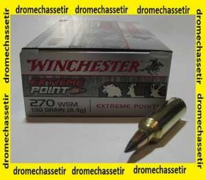 Boite 20 cartouches 270 WSM Extreme point, 130 grains