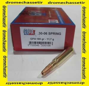 1 boite de 20 cartouches calibre 30-06, sologne, ogive GPA 180 grains / 11,7 grammes