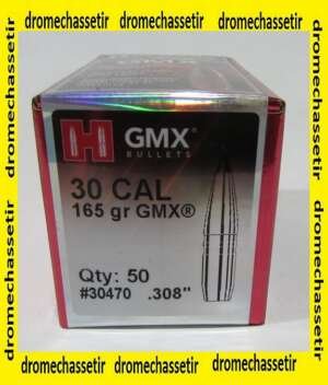 boite de 50 ogives Hornady GMX cal 30 poids 165 grains ref 30470