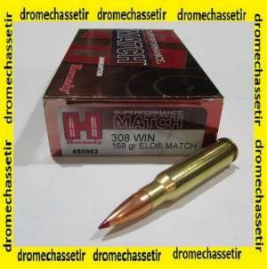 Boite 20 cartouches Hornady, 308 winchester, 168 ELD-Match, ref 80966