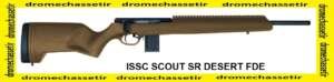 Carabine ISSC Scout SR Desert FDE, cal 22 LR, canon fileté