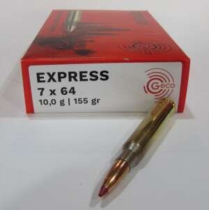 1 boite de 20 cartouches Geco, ogive express 155 grains, calibre 7x64