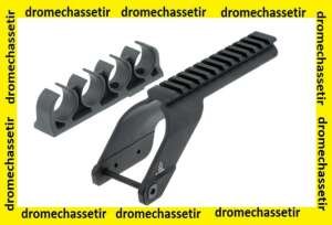 Montage picatinny pour mossberg 500 et maverick 88 avec cartouchiere couleur noir