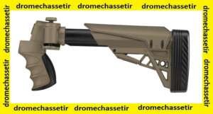 Crosse pliante retractable ATI avec poignée pistolet pour fusil mossberg 500, 590, Maverick 88, Winchester 1200 et 1300 et remington 870, FDE