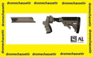 Crosse pliante retractable ATI avec poignée pistolet avec pompe pour fusil mossberg 500, 590, Maverick 88, Winchester 1200 et 1300 et remington 870, couleur TAN