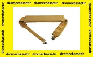 Bretelle pour fusil a pompe et semi auto avec cartouchiere 15 cartouches, avec grenadiere, couleur Tan