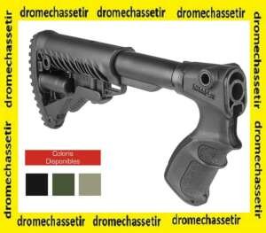Crosse tactique retractable type M4, Fab Defense pour Remington 870, noir