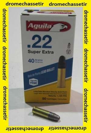 Boite 50 cartouches 22LR Aguila Super Extra , 40 grains Plomb round nose