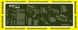 Tapis de nettoyage neoprene decor AR 15 OD