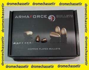 boite de 500 ogives Arma force cal 9mm (.355), electro cuivré RN, 123 grains