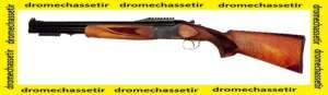 Fusil ATTILA superposé bois, special slug cal12/76 ave rail picatinny pour optique et lampe