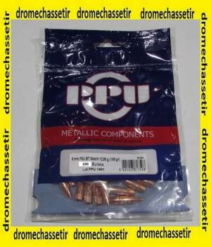 LOT 100 OGIVES PARTIZAN 8MM (323 MAUSER) 198 GRAINS , FMJBT MATCH