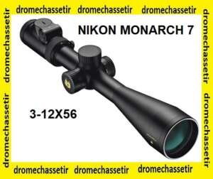 Lunette Nikon Monarch 7 , 3-12x56, reticule 4A lumineux