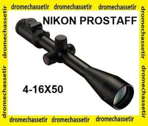 Lunette Nikon Prostaff 7, grossissement 4-16x50, reticule 4A illuminé rouge