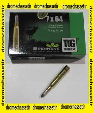 boite de 20 cartouches, Brenneke , cal 7x64, ogive TIG 177 grains