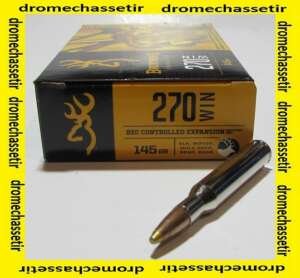 Boite 20 cartouches 270 winchester, Browning BXC 145 grains