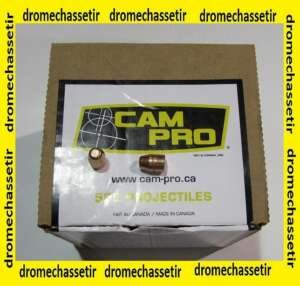 Boite 500 ogives electro cuivré Cam Pro, cal 38, 125 grs FCP