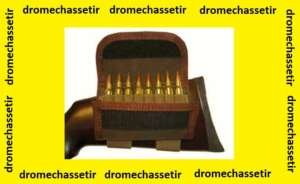 Cartouchiere de crosse pour 8 cartouches de grande chasse