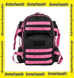 Sac a dos Tactical multipoches, rose pink