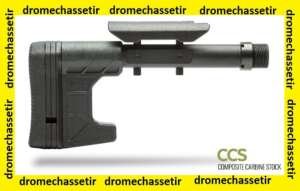 Crosse MDT Composite Carbine stock Lite avec appuie joue reglable, noir