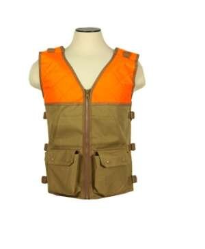Gilet de chasse marron clair et orange