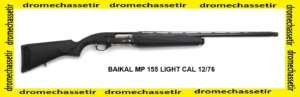 fusil semi auto baikal MP155 light, 71cm CI, synthetique noir