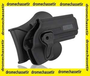 Holster avec passe ceinture pour Glock 17/19/22/23/26/27/31/32, noir
