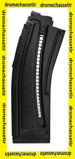 chargeur 22 cartouches en calibre 22 LR pour ISSC MK22 et GSG 15, noir