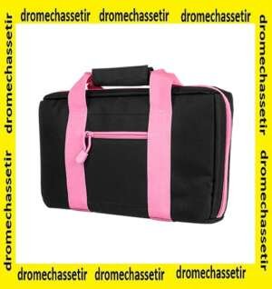 sacoche pour arme et poing et chargeur, rose et noir