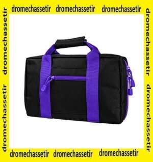 sacoche pour arme et poing et chargeur, violet et noir