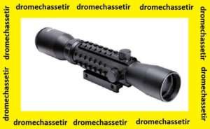 Lunette 4x32 a triple rail picatinny avec montage integré , reticule Mil-dot, SUN OPTICS USA