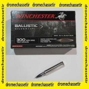 1 boite de 20 cartouches de calibre 300 Winchester Magnum, Winchester Ballistic Silvertip 180 grains