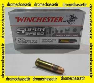 boite de 50 cartouches 22LR Winchester Super Speed, 40 grains cuivrée