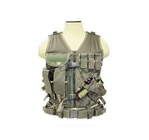 Gilet tactique Large avec holster et pochettes taille XL (camo digital americain)