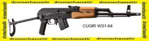 Fusil semi auto Cugir WS1-64, cal 7.62 x 39 crosse repliable, canon 42cm