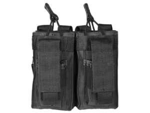 Double porte chargeurs fusil d'assaut + 2 porte chargeurs arme des poings (noir)