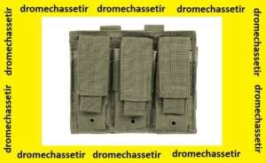 Triple porte chargeur (gris foncé) avec attache pour passant molle