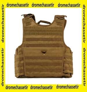 gilet Tactique Expert Plate Carrier avec passant molle, taille 2XL, Tan
