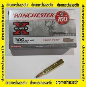 1 boite de 20 cartouches calibre 300 Winchester Magnum, Winchester Power Point 180 grains