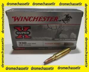 boite 20 cartouches calibre 338winchester magnum, Power point 200 grs