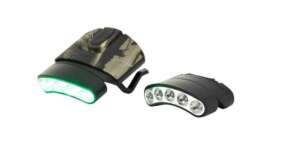 Lampe clipsable sur casquette avec tete intercheangeable