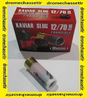Boite de 10 cartouches Frangible DDUPLEKS Kaviar Slug cal 12/70